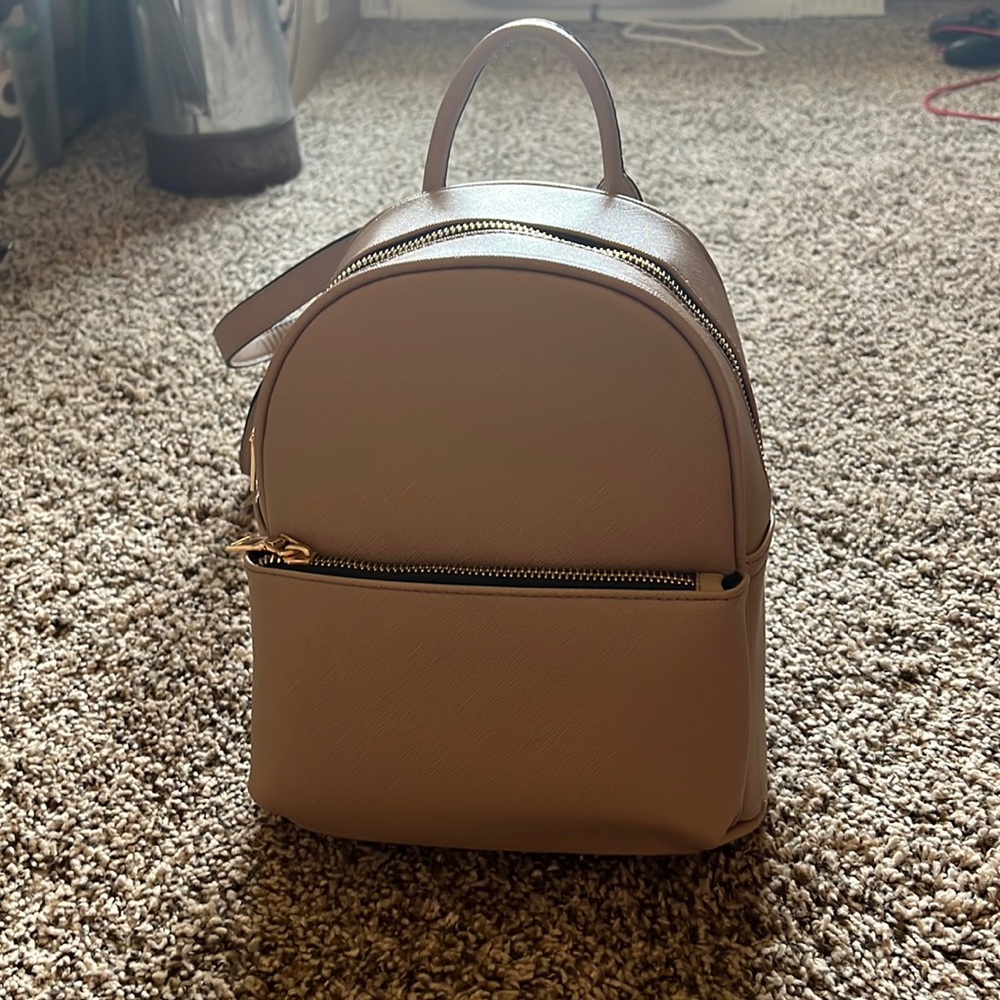 Mini leather backpack